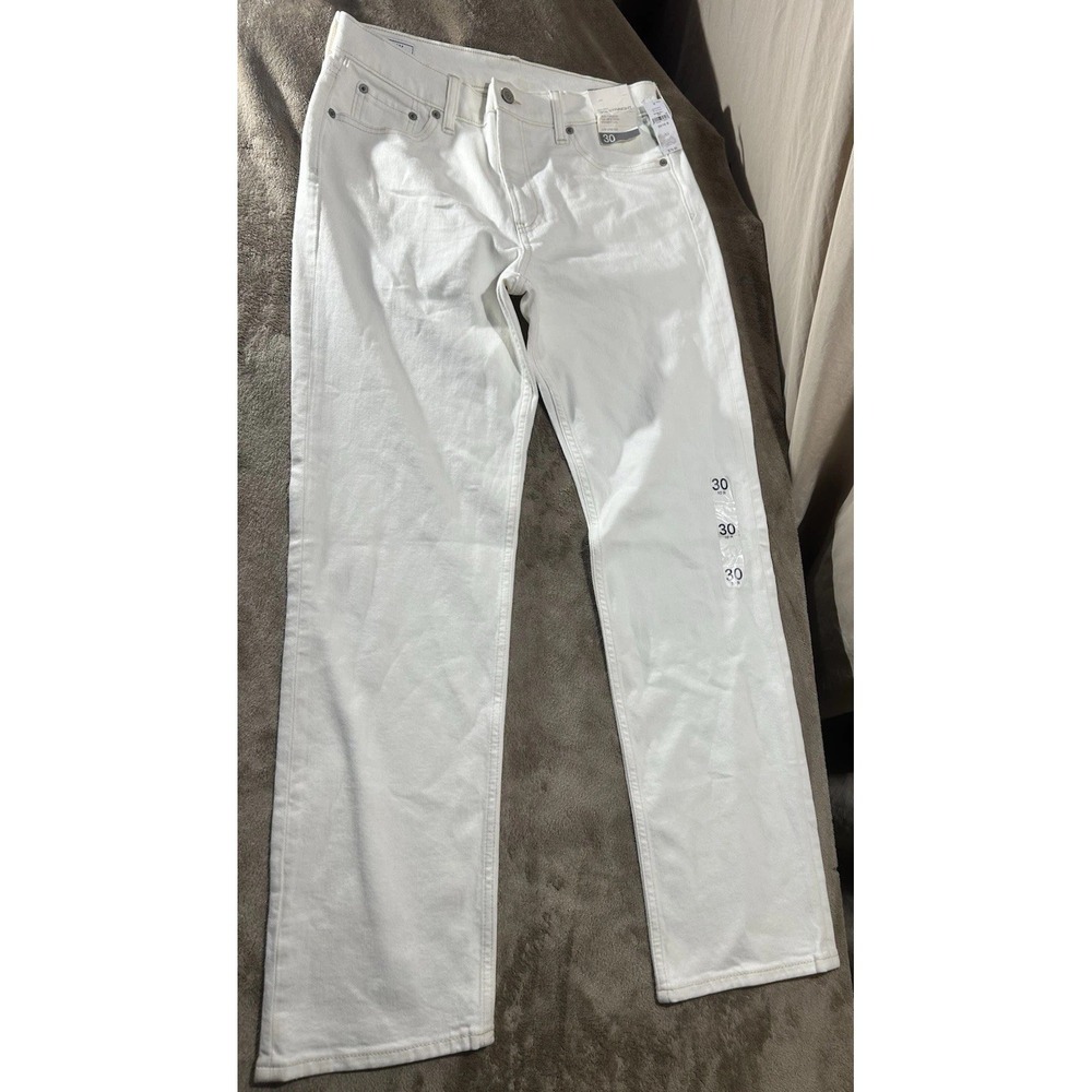 GAP Women's High Rise 90s Straight Jeans Size 30 10R White Low Stretch NWT